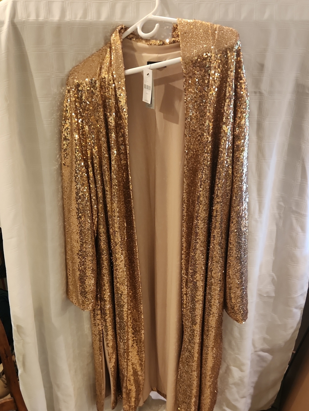 Lane Bryant Gold Sequin Duster Robe